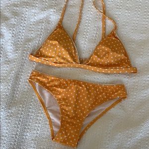 Yellow polka dot bikini